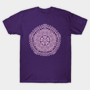 Light Pink Gradient Mandala T-Shirt